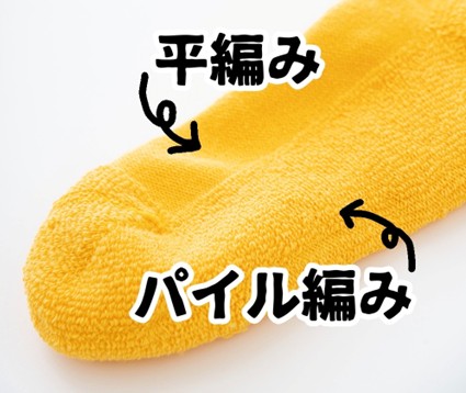 平編みとパイル編みの違い